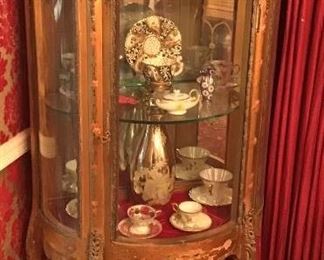 Verbis Martin antique curio cabinet, as found