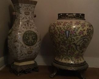 Two large porcelain vases 
