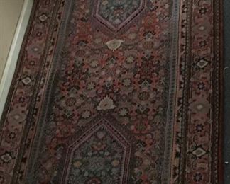 Geometric prayer rug/runner, wool, handmade