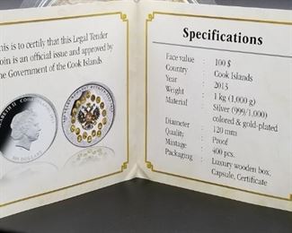Cook Islands Romanov Dynasty Commemorative coin paperwork