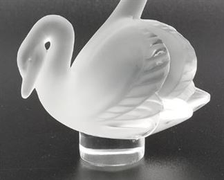 Lalique two signet swans