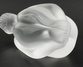 Lalique woman in fetal position figurine
