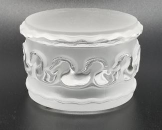 Lalique bowl with swans