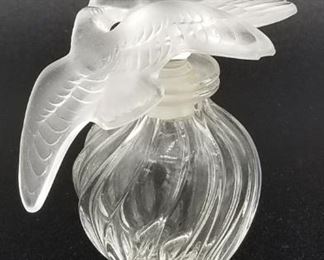 Lalique perfume bottle with two doves