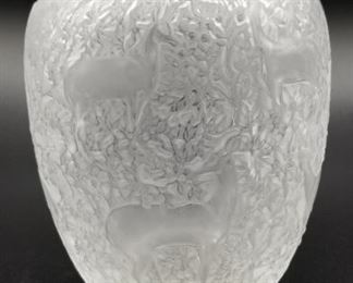Lalique Biches deer vase