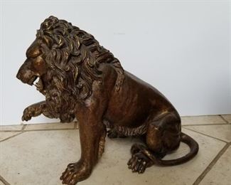 profile of lion statue, there are 2 which will sell as a set