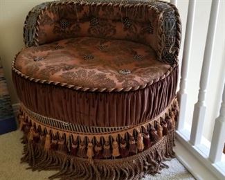 upholstered decorative stool - needs some TLC