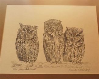 Screech Owls by Charles Beckendorf number print