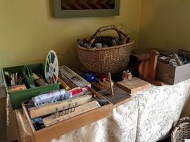Just a small sample of the weaving supplies 