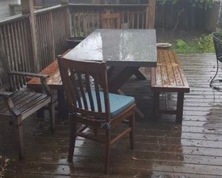Cement top Picnic Patio Table