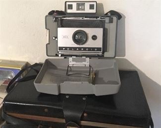  Polaroid camera and case