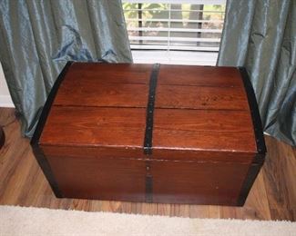 antique wood trunk