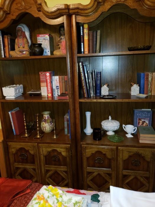 Bookcases, old books and other items 