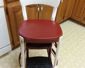 Vintage step stool chair