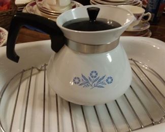 Cornflower blue coffee pot