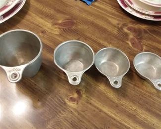 Vintage aluminum measuring cups