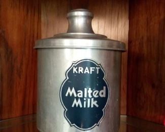 Vintage Kraft malted milk can
