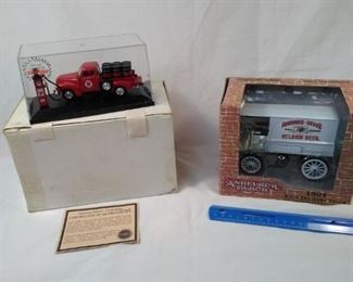 lot of 2 Diecast collectible trucks. Anheuser-Busch delivery truck coin bank and Texaco diecast truc https://ctbids.com/#!/description/share/152078