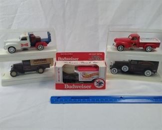 lot of 5 diecast Budweiser Anheuser-Busch cars and trucks.Hartoy https://ctbids.com/#!/description/share/152080