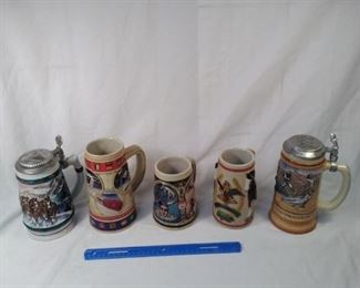 lot of 5 collector Budweiser Steins including Olympics https://ctbids.com/#!/description/share/152087