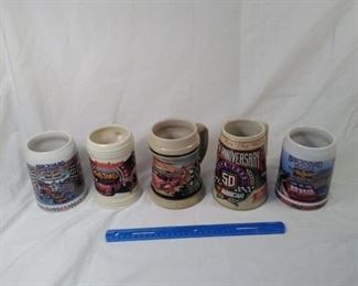 ot of 5 collector Budweiser beer steins. all are NASCAR https://ctbids.com/#!/description/share/152093