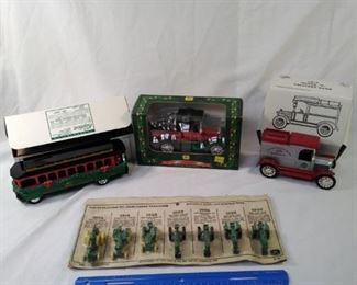 lot of 4 Diecast metal vehicles and banks . including a John Deere mini diecast tractors https://ctbids.com/#!/description/share/152113