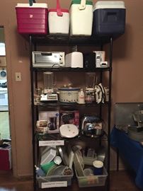Crock pot, toasters tupperware