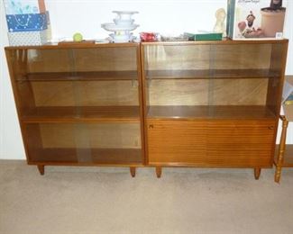 2 Mid-Century Modern Shelves ...labels Beaver & Tapley