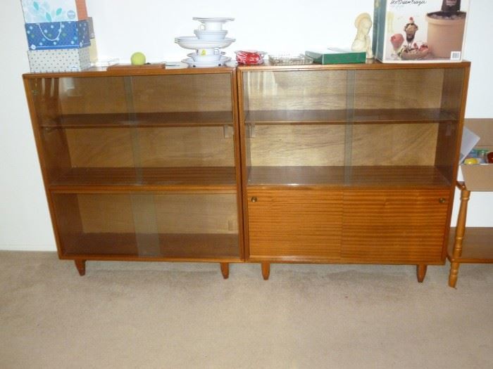 2 Mid-Century Modern Shelves ...labels Beaver & Tapley