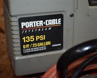 Porter Cable Jetstream Compressor 135 psi, 6 hp, 25 gallon