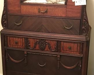 Most unusual antique chest on chest