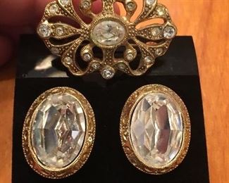Vintage 1925 Earrings & Pendant
