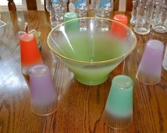 West Virginia Blendo vintage glassware set