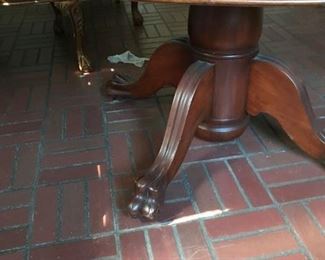 One pedestal table