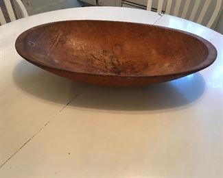 Antique bird's-eye maple dough bowl