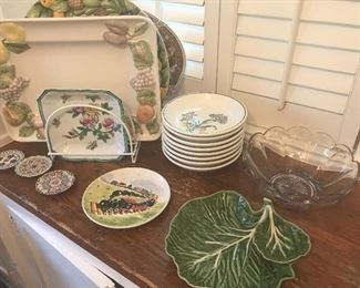 Italian dishes and trays