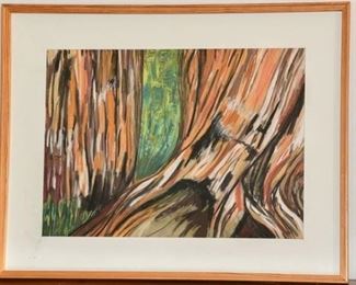 20. Mid Century Framed Pastel on Paper