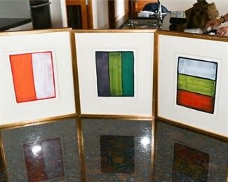 24. Set of Three 3 Original Watercolors by Christopher Birt Canadian