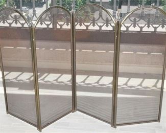 28. Brass Folding Fireplace Screen