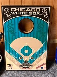 Looks like a White Sox corn hole game