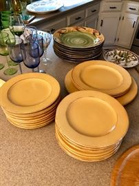 Very good looking dinnerware and stems