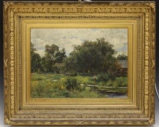 LOT #5022 - HUGH BOLTON JONES (1848-1927), OIL ON CANVAS