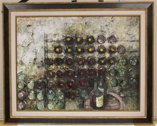 LOT #5075 - MICHEL DE GALLARD (1921-2007), OIL ON CANVAS