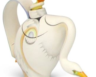 LOT #5122 - ANNETTE CORCORAN PAINTED TEAPOT