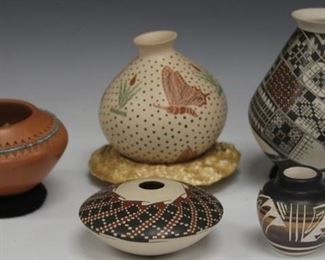 LOT #5184 - LOT OF (5) NATIVE AMERICAN POTTERY