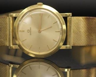 LOT #5237 - MEN'S OMEGA 18KT GOLD WRISTWATCH