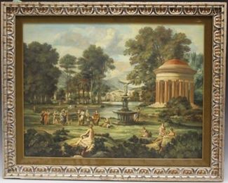 LOT #5259 - T. RIPP, OIL ON BOARD, LANDSCAPE W/ FIGURES