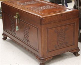 LOT #5295 - VINTAGE CHINESE TEAK CHEST