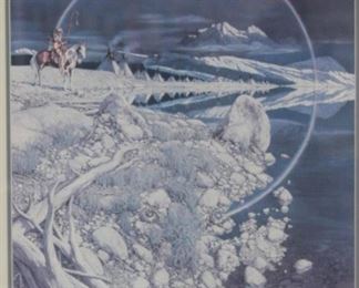 LOT #5393 - BEV DOOLITTLE (B. 1947), FRAMED LITHOGRAPH