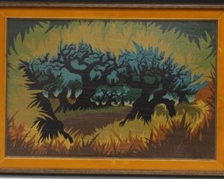LOT #5484 - GEOFFREY CHANDLER, FRAMED PAINTING ON PANEL